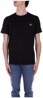 Fred Perry T-Shirt Heren Zwart Cotton