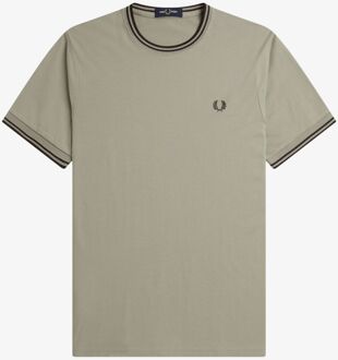 Fred Perry T-Shirt M1588 Greige U84 Grijs - M,L,XL,XXL