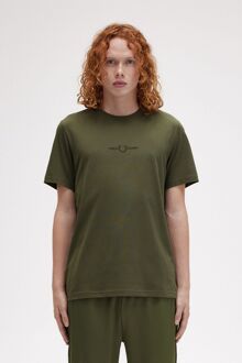 Fred Perry T-Shirt M4580 Olijfgroen Donkergroen - L,M,XL