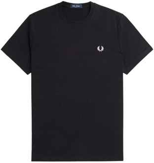 Fred Perry T-Shirts Fred Perry , Black , Heren - 2Xl,Xl,L,M,S