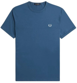 Fred Perry T-Shirts Fred Perry , Blue , Heren - 2Xl,Xl,L,M