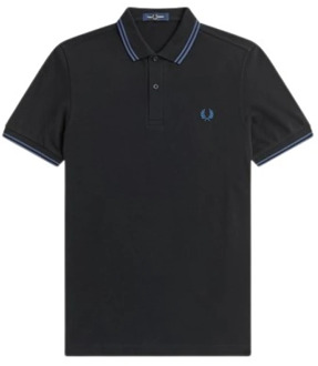 Fred Perry T96 Twin Tipped Shirt in Zwart Fred Perry , Black , Heren - L,S