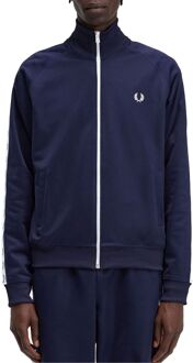 Fred Perry Taped Trainingsjack Heren donker blauw - wit - XXL