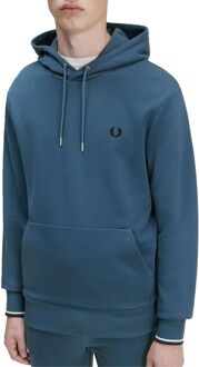 Fred Perry Tipped Hoodie Heren blauw - M