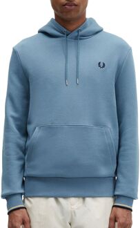 Fred Perry Tipped Hoodie Heren blauw - S