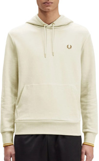 Fred Perry Tipped Hoodie Heren crème - S