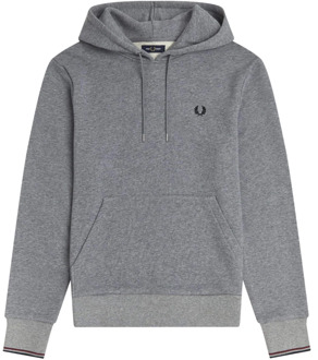 Fred Perry Tipped Hoodie Heren grijs - S