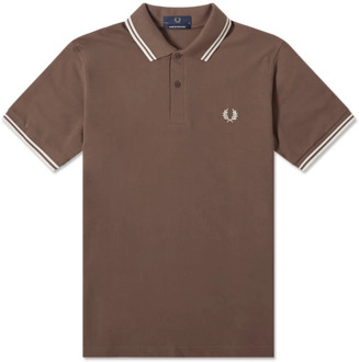 Fred Perry Tweeling getipte paal Fred Perry , Brown , Heren - 2Xl,Xl,L,M,S,3Xl