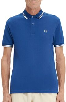 Fred Perry Twin Tipped Polo Heren blauw - lichtblauw - wit - M