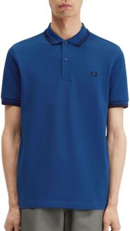 Fred Perry Twin Tipped Polo Heren blauw - navy - M