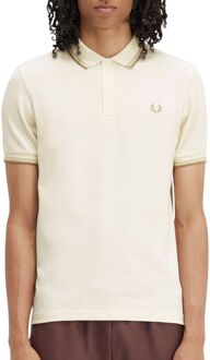 Fred Perry Twin Tipped Polo Heren crème - beige - 3XL