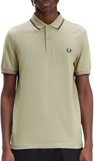Fred Perry Twin Tipped Polo Heren olijfgroen - 3XL
