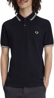 Fred Perry Twin Tipped Polo Heren zwart - L