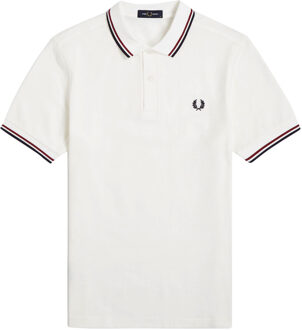 Fred Perry Twin Tipped Polo - Katoenen Poloshirt Wit - 3XL