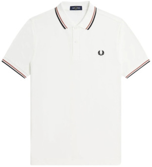 Fred Perry Twin Tipped Polo - Katoenen Poloshirt Wit - L