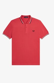 Fred Perry Twin Tipped Polo - Lichtrood Polo Shirt