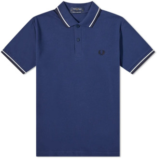 Fred Perry Twin Tipped Polo Navy/Wit Fred Perry , Blue , Heren - Xs,3Xs,2Xs