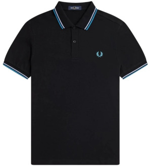 Fred Perry Twin Tipped Polo Shirt Fred Perry , Black , Heren - 2Xl,Xl,L,M