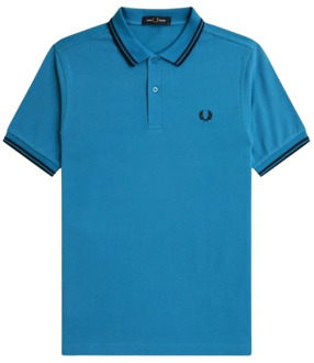 Fred Perry Twin Tipped Polo Shirt Fred Perry , Blue , Heren - Xl,L,M,S