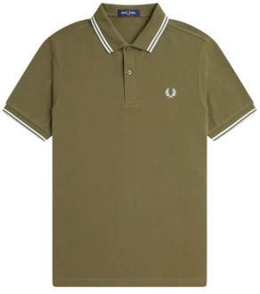 Fred Perry Twin Tipped Polo Shirt Fred Perry , Green , Heren - 2Xl,Xl,L,M,S