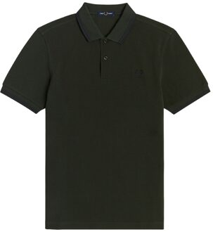 Fred Perry Twin Tipped Poloshirt - Mannen - donkergroen - navy