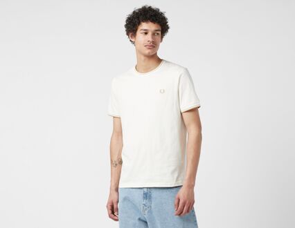 Fred Perry Twin Tipped Ringer T-Shirt, Ecru - S