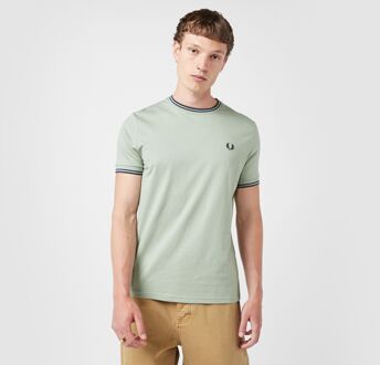 Fred Perry Twin Tipped Ringer T-Shirt, groen - M