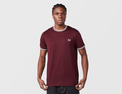 Fred Perry Twin Tipped Ringer T-Shirt, rood - S