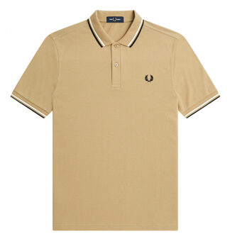 Fred Perry Twin Tipped Shirt - Beige Herenpolo - M