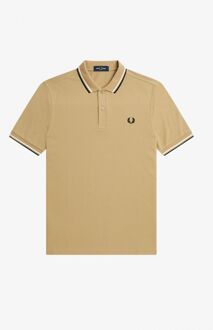 Fred Perry Twin Tipped Shirt - Beige Herenpolo - M