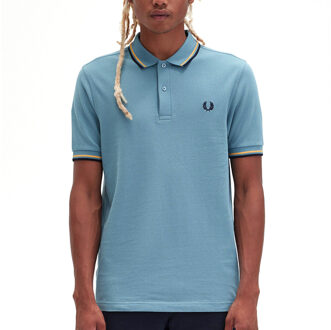 Fred Perry Twin Tipped Shirt - Blauwe Herenpolo - L