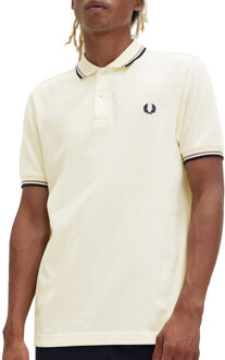 Fred Perry Twin Tipped Shirt - Crèmekleurige Polo Wit - M