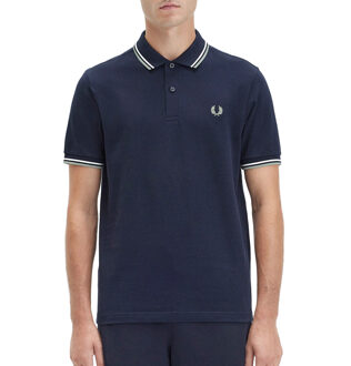 Fred Perry Twin Tipped Shirt - Donkerblauwe Polo Navy - M