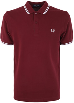 Fred Perry Twin Tipped Shirt Fred Perry , Red , Heren