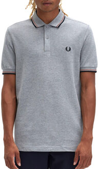 Fred Perry Twin Tipped Shirt - Grijze Polo Katoen Grijs - M