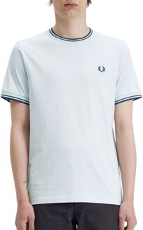 Fred Perry Twin Tipped Shirt Heren lichtblauw - blauw - XL