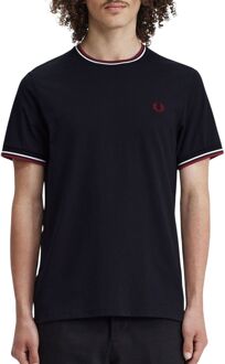 Fred Perry Twin Tipped Shirt Heren navy - wit - rood