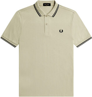 Fred Perry Twin Tipped Shirt - Herenpolo Katoen Groen - L