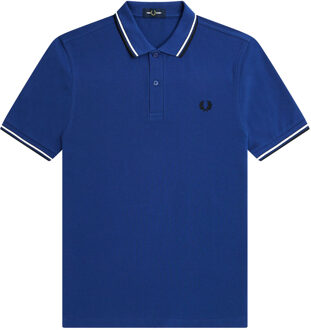 Fred Perry Twin Tipped Shirt - Herenpolo Kobaltblauw - M