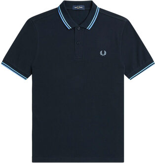 Fred Perry Twin Tipped Shirt - Navy Polo Shirt