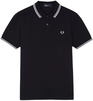 Fred Perry Twin Tipped Shirt - Navy/Wit - Heren - maat  XL