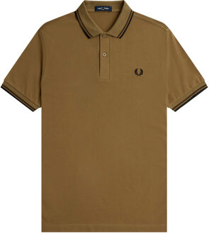 Fred Perry Twin Tipped Shirt - Polo Shaded Stone Bruin - 3XL