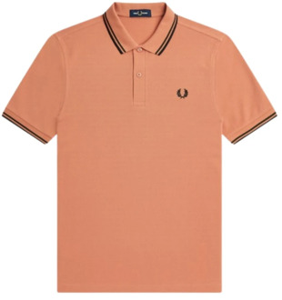 Fred Perry Twin Tipped Shirt - Poloshirt Heren Oranje