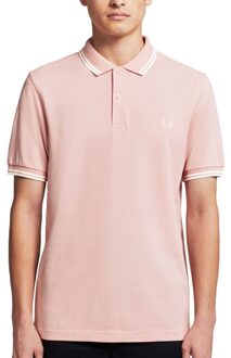 Fred Perry Twin Tipped Shirt - Roze  - Heren - maat  M