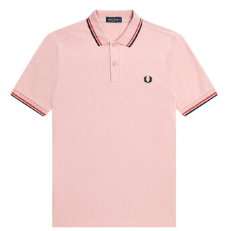 Fred Perry Twin Tipped Shirt - Roze Polo Heren - M