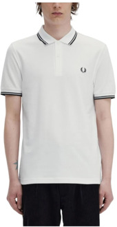 Fred Perry Twin Tipped Shirt - Witte Polo Heren - L