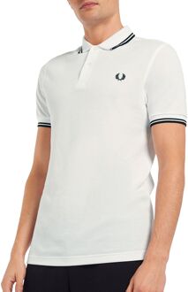 Fred Perry Twin Tipped Shirt - Witte Polo Heren