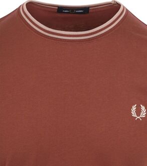 Fred Perry Twin Tipped T-shirt Brique Bruin - M