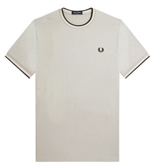 Fred Perry Twin Tipped T-Shirt - Katoenen T-shirt Grijs - L