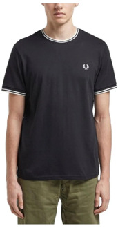 Fred Perry Twin Tipped  T-shirt - Mannen - grijs/zwart